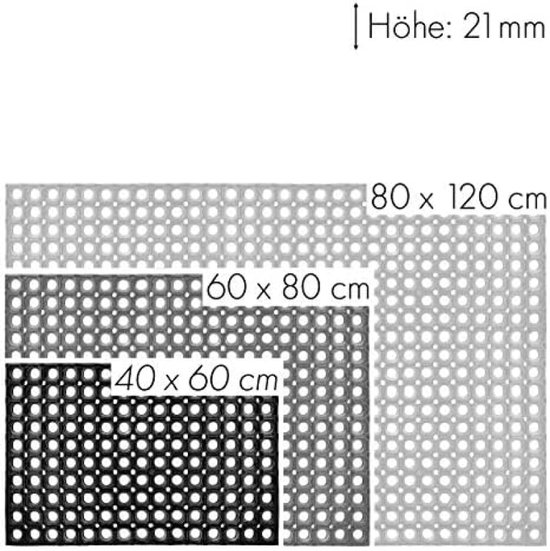Rubbermat buitendeur 40x60 cm - Dynamic Outdoor deurmat Rubber deurmat