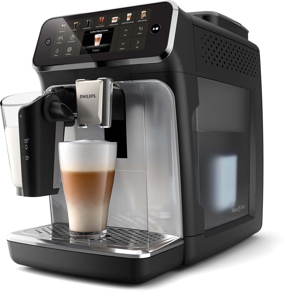 Philips 4400 Series EP4446/70 Volautomatisch Espressoapparaat - 12 Verschillende Dranken - Zwart/Zilver