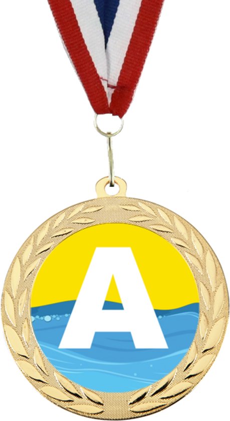 Medaille zwemdiploma A / cadeau zwemdiploma A