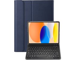 Hoesje - Geschikt voor Apple iPad A16/A18 (2025/2026) - 11 inch (11e & 12e generatie) - Keyboard Book Cover - Toetsenbord Case - Hoes - Donkerblauw