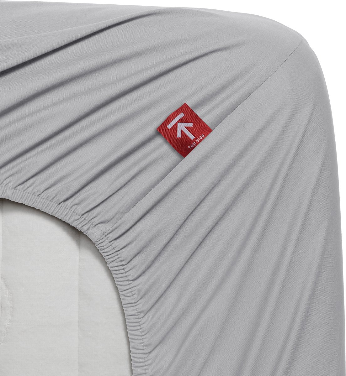 Beddinghouse Percale katoen - Topper Hoeslaken - 160x200 - Licht grijs