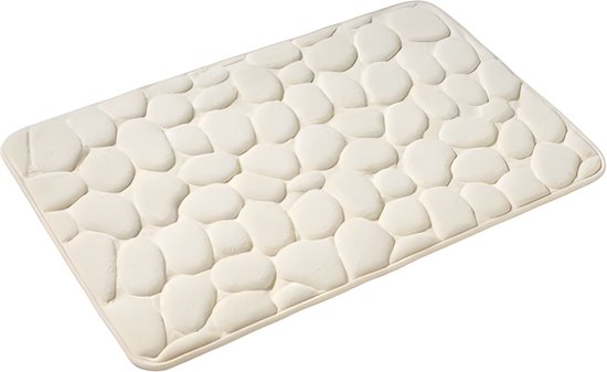 Badmat - Mat voor in de Badkamer Droogloopmat Traagschuim Hydrofiel Kiezeltekening