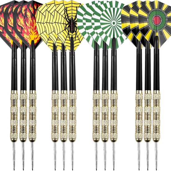Turnart Dartpijlen met metalen punt, set van 12 professionele