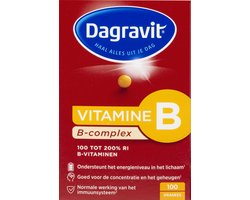 Dagravit Vitamine B B-Complex - Vitamine B1, B2, B3, B5 en B6 ondersteunen het energieniveau in het lichaam. - 100 tabletten