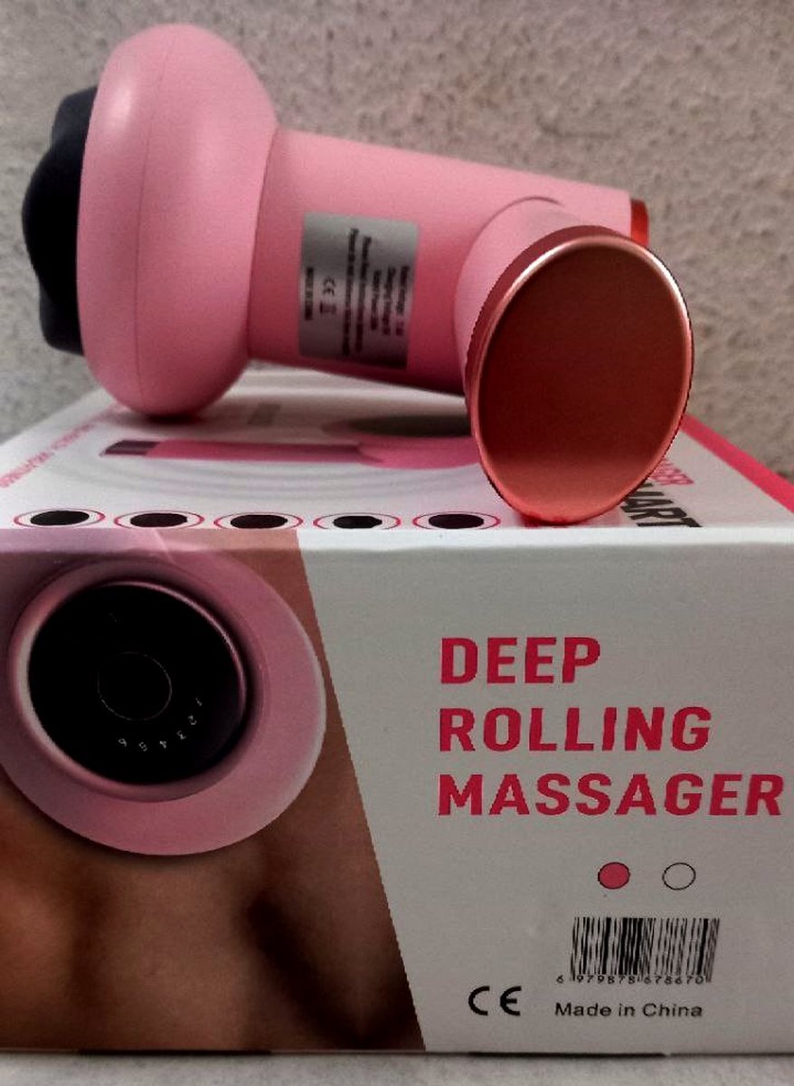 Afbeelding 3 van FineMart - Dieprollende Massage - Massage Pistool - Massage Apparaat - Cellulite Massage Apparaat - Oplaadbaar en Draadloos - Roze