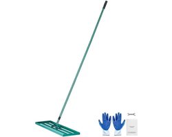 Gazonhark - Bladhark - Hark - Nivellerende Hark - Gazon Leveler - Heavy-duty Gazonnivelleerhark - 10x30inch - met 78inch Stalen Verlengde Steel Handle - for Garden Golf Lawn Farm