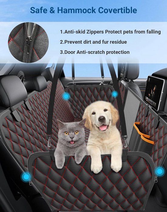 MIGHTYDUTY Autodeurbescherming voor honden, 2 stuks/set, waterdicht, gemakkelijk schoon te maken, snelle installatie, huisdierhond, auto, deurafdekking, geschikt voor de meeste auto's (grijs