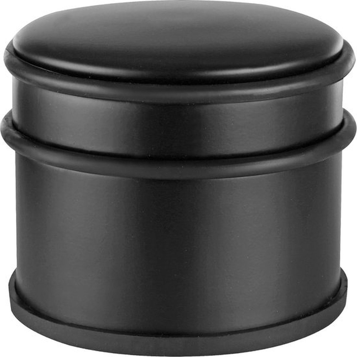 Matte Black Solid Premium Door Stopper - Heavy Duty 1.2 kg Modern Design with Rubber Ring - Protect Doors - Elegant Floor Door Stopper