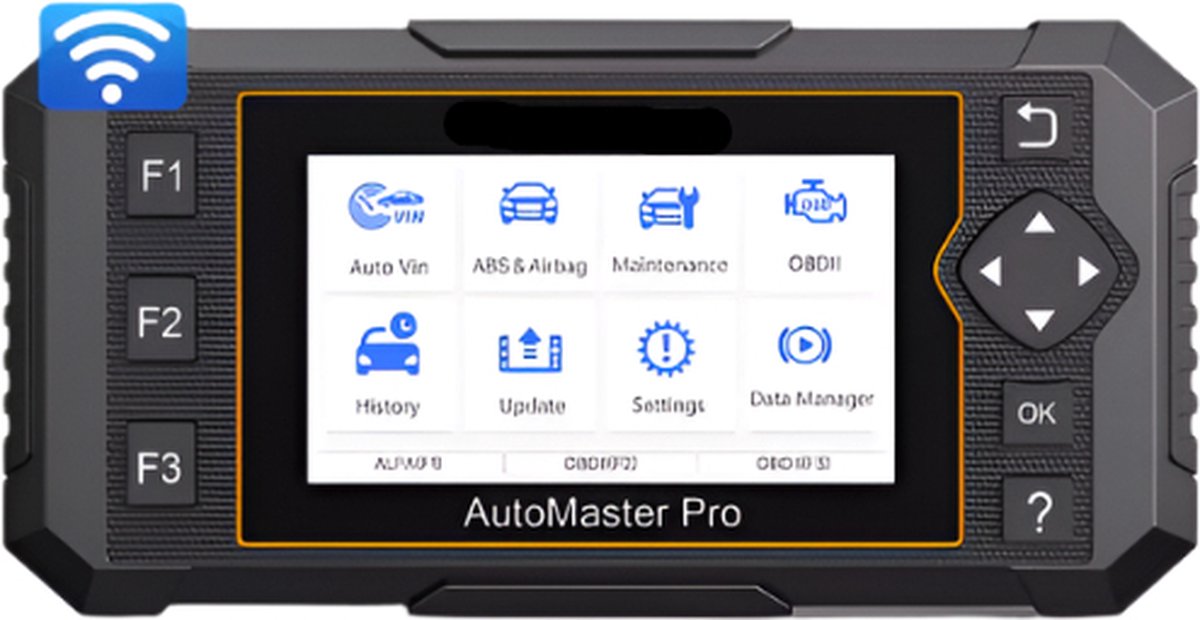 OBD2-Scanner - Diagnosecomputer - Slimme Diagnosetool - Foutverwijdering - Bidirectionele ABS SRS Auto OBD2 Scanner - Diagnostische EPB BRT Reset Tool - 26+ Reset - Zwart