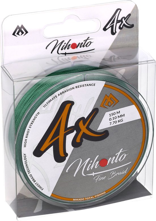 Gevlochten Lijn - Nihonto Fijn Vlecht - 0.50mm/41.8kg/150m - Groen - Mikado van Mikado — afbeelding 2
