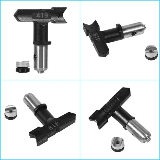 Handig Omkeerbaar Wolfraamspuitpistoolmondstuk, Verfspuitpistooltip Staal Airless Verfspuitpistoolmondstuk Accessoies Home Graden 209# (519