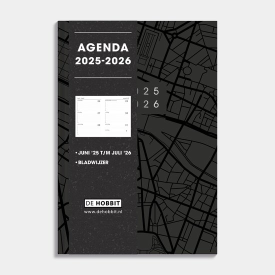 Hobbit - Schoolagenda 2025-2026 - 1 week op 2 pagina's - Harde kaft - A5 (14 x 20,5 cm) - Map