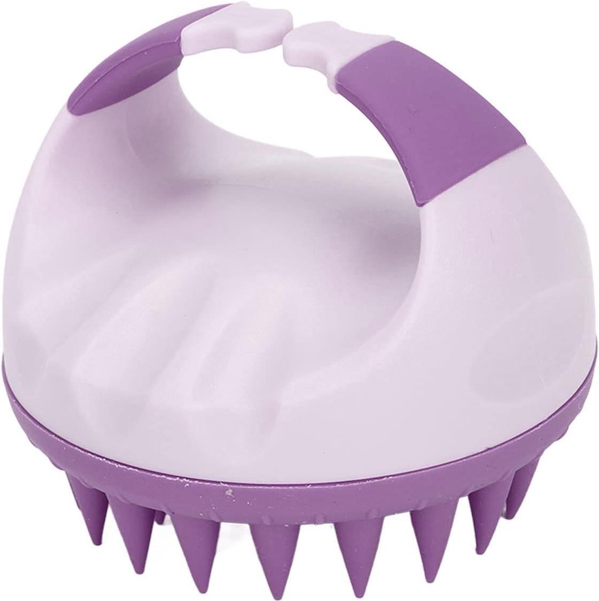 Shampooborstel Haarmassager Zacht Siliconen Waterdicht Handmatig Haarmassage Hoofdhuidreiniging Anti-roos - Paarse variant - Voor in met zachte haren .