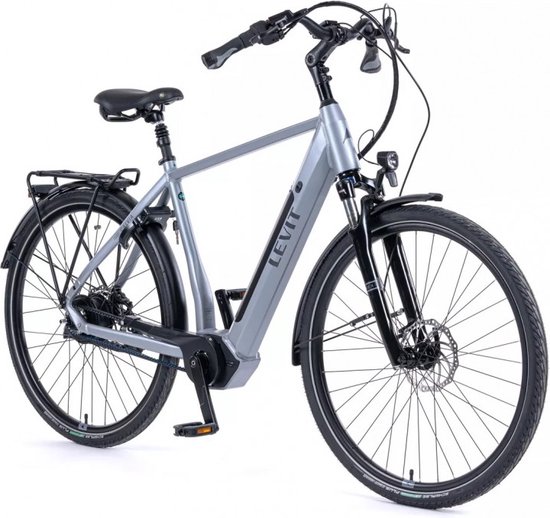 Levit Calvia 3 - mat blauw/grijs - elektrische herenfiets