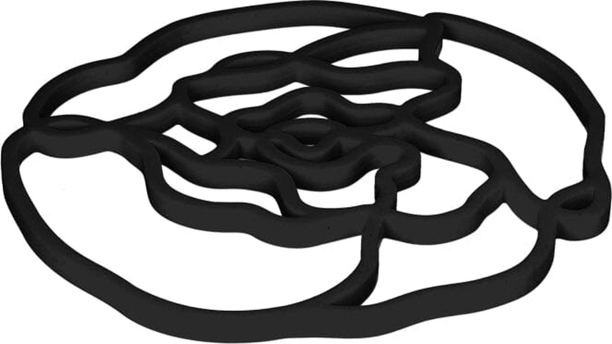 Tools2Cook - Siliconen Onderzetter Peony Black