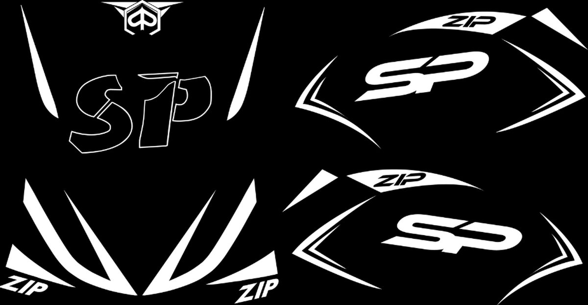 Stickerset Special Zip SP - Wit