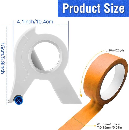 Applicateur Et Coupeur De Ruban De Masquage - Espacement 1mm, Largeur 25mm, Pour Peinture Précise Cadres Fenêtres