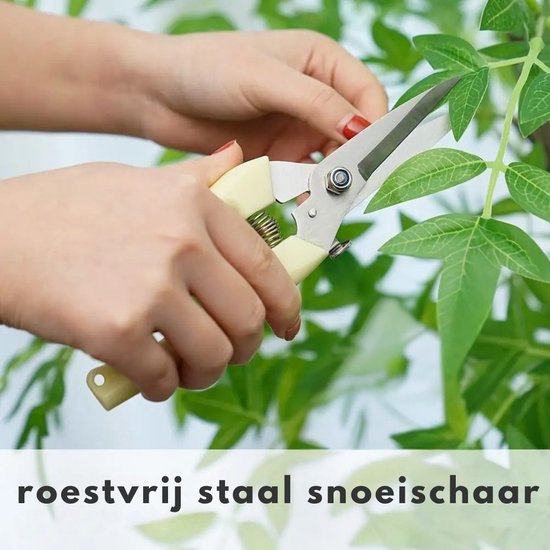 Snoeischaar - Bypass en Rechte Bladen - Hoogwaardige Stalen Bladen - Ergonomische Handgrepen voor Tuinieren — afbeelding 4