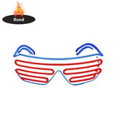 Nivard - Lunettes de Festival - Rave - Espace - Techno - Freaky Glasses - Homme - Femme - Lunettes de soleil - Blauw+ Rouge