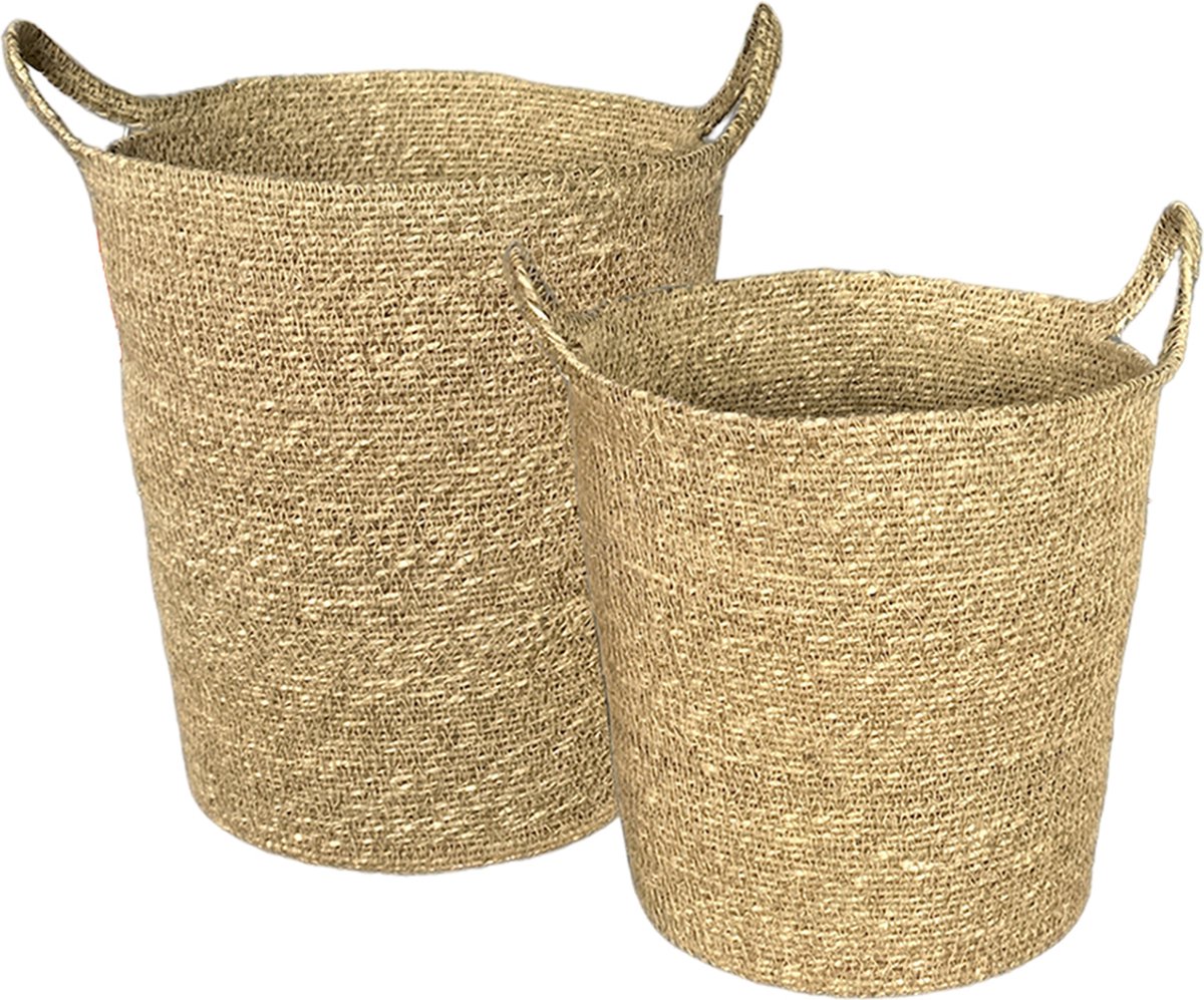 by Mooss - Zeegras - Manden - set van 2 - Hengsels - Opberger - Plant - Natuurlijk - Interieur - Sfeer