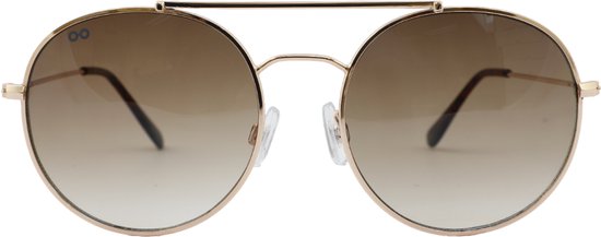 Croon Zonnebril Ozzy Unisex Rond Goud/bruin van Croon — afbeelding 3