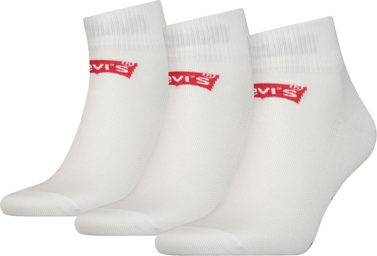 Middelhoge sokken met logo gerecycled katoen – – 43-46 Wit