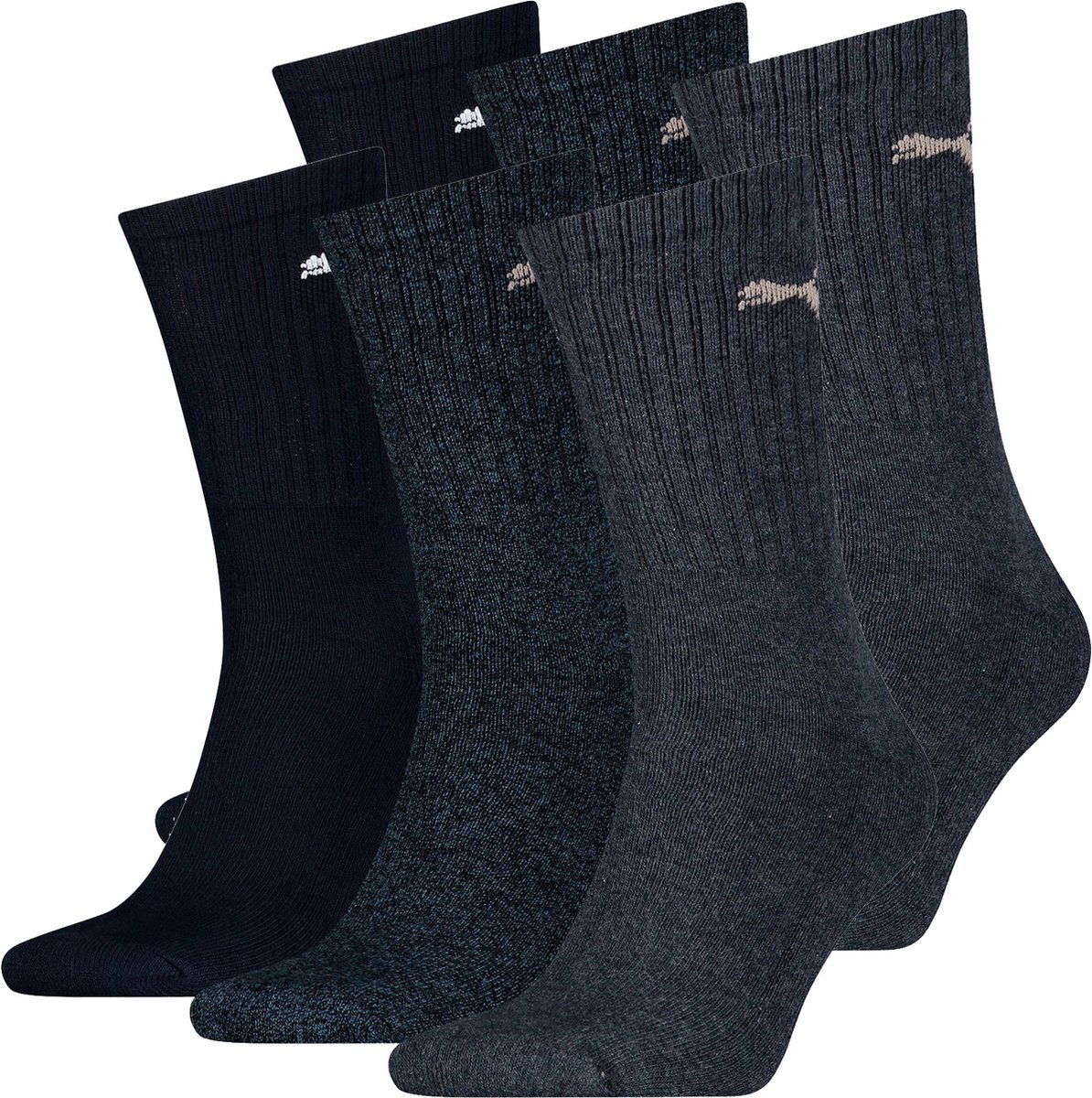 SOKKEN 6 paar Puma sportsokken tennissokken 49 Unisex voor hem en haar Marineblauw