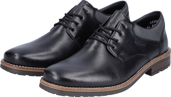 Chaussures à lacets pour hommes Rieker , chaussures d'affaires en cuir, 13200-00 noir