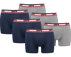BOXERS 6-pack Levi's Sportswear Logo herenboxershorts, ondergoed gemaakt van biologisch katoen