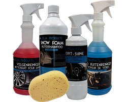 Autowas pakket deal | Reiniging set | Auto Shampoo - Ruitenreiniger - Exterieur/Interieur - Velgen reiniger