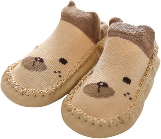 Chaussons D’hiver Bébé 0-6 Mois – Motif Ours Doux, Antidérapants, Chauds – Idéal Pour Petits Pieds - 6