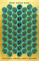 Boek 'The Ottomans' met gouden achtergrond en hexagonaal patroon in turkoois en goud. Titel en ondertitel in serif letters.