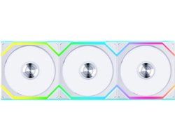 Lian Li UNI FAN SL Wireless Reverse Blade White - Ventilatorhuis 3-pack - 120mm - 400 - 2000 rpm - 31 dBA - 4-pin PWM - Lian Li L-Connect - ARGB - wit