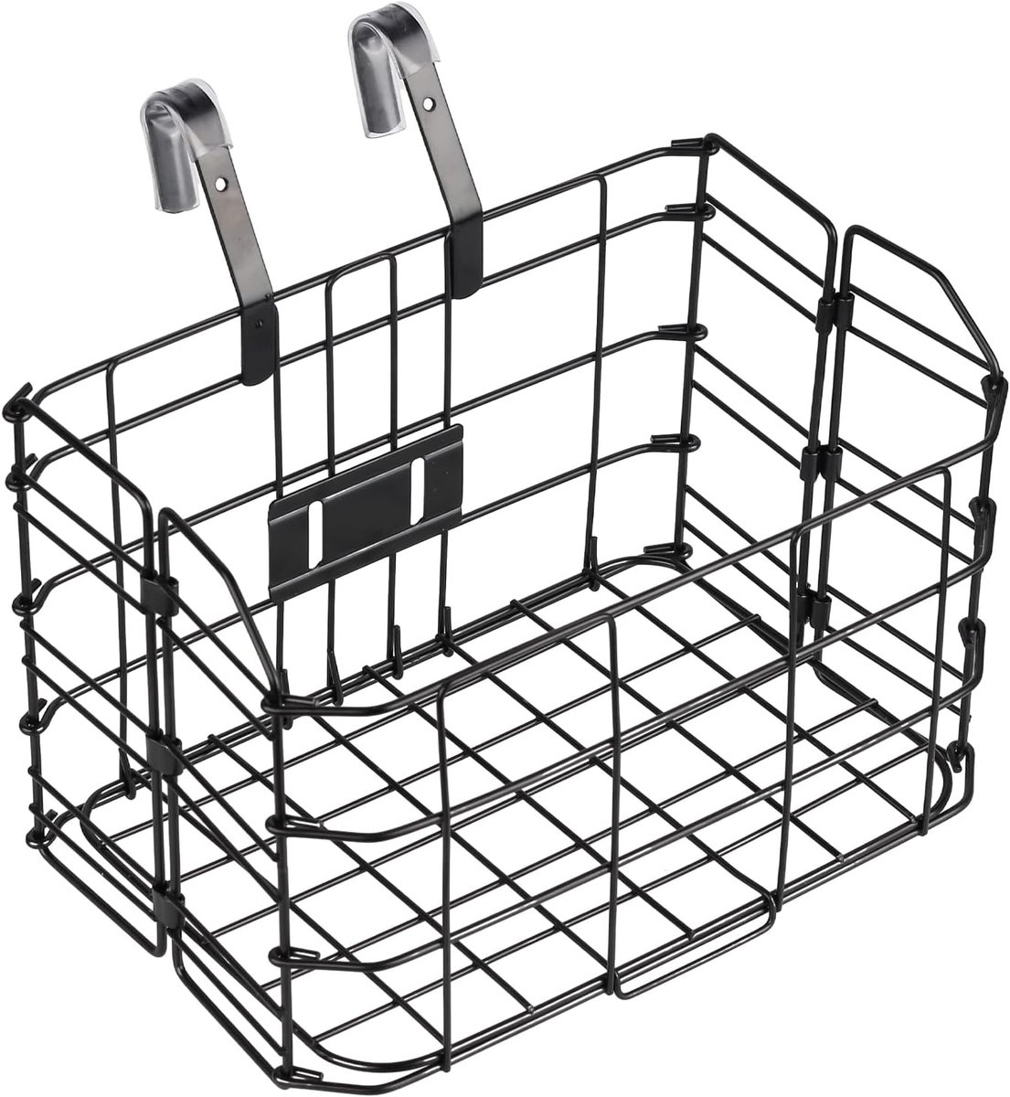 Opvouwbare Fietsenmand van Metaal – Afneembare Metalen Mesh Mand – Multifunctionele Fietsmand voor Stadsfietsen, Elektrische Fietsen en Transportfietsen