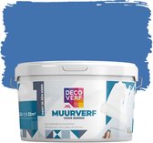 Decoverf muurverf mat warmblauw, 2.5L