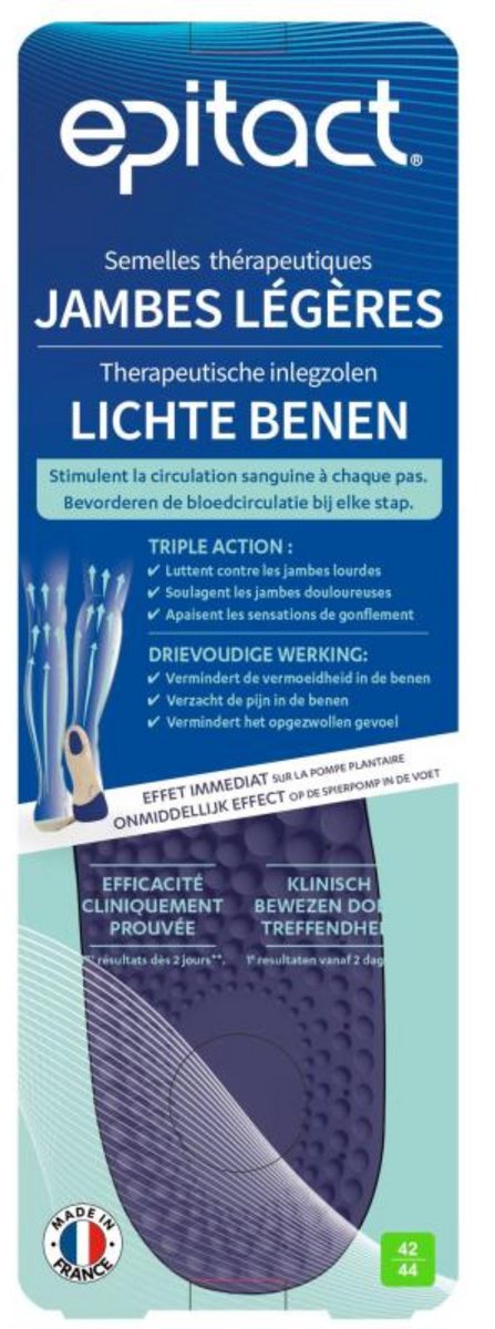 Epitact Therapeutische Inlegzolen lichte benen 42-44 - 1 paar