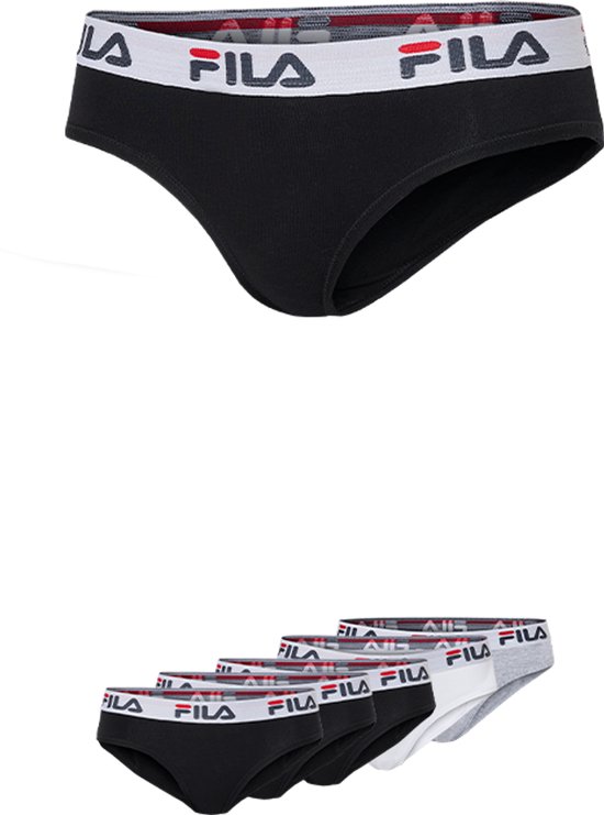 Slip Fila Urban Brief - Taille S - Lot de 5 - Zwart/ Wit/ Grijs