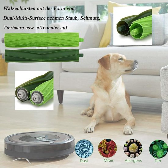 Vtizikl PièCes De Rechange Pour IRobot Roomba I3 I4 I6 I7 I8 E5 E6 E7 Robot Aspirateur Brosse Laterale Principale Filtre Hepa 92020124