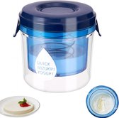 PRITOK Griekse yoghurtzeef met deksel: wasbare weischeider, yoghurtmaker met zeefje, herbruikbaar yoghurtfilter voor het filteren van sap, melk, fijne filterzeefjes met timerdesign PRITOK Griekse yoghurtzeef met deksel: wasbare weischeider, yoghurtmaker met zeefje, herbruikbaar yoghurtfilter voor het filteren van sap, melk, fijne filterzeefjes met timerdesign