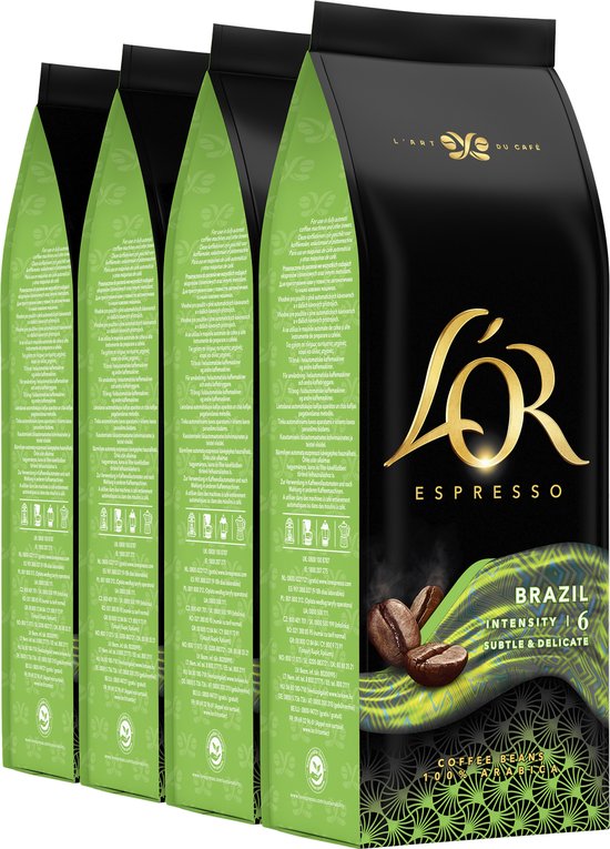 L'OR Espresso Origins Brazil Koffiebonen (6) - 4 x 500 gram
