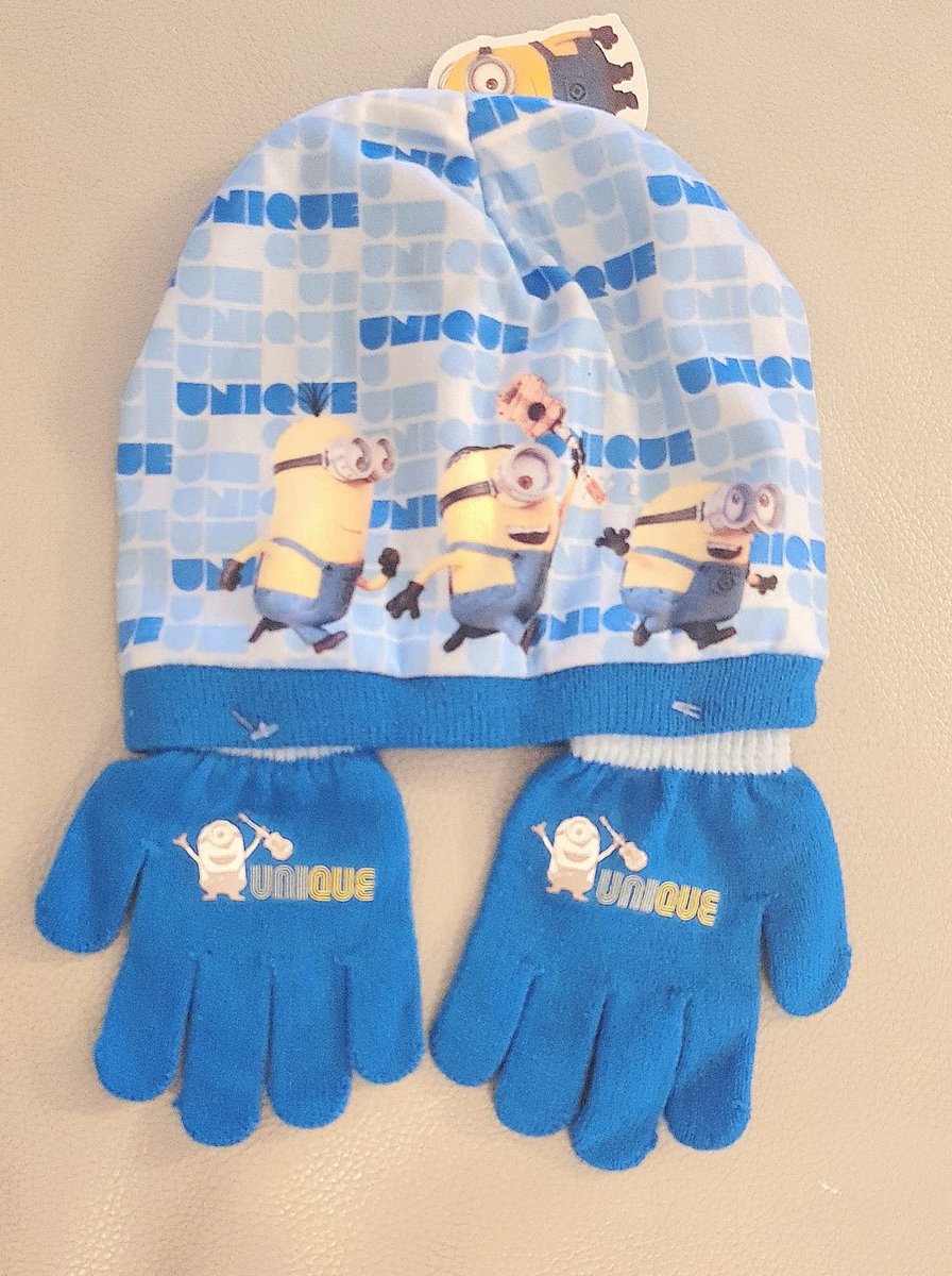 Despicable Me-winterset Muts Minions Acryl Blauw 2-delig One-size perfect cadeau UNIQUE