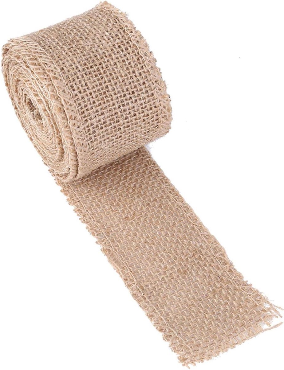 Natuurlijk Jute Lint Roll voor Kerstfeest Ornamenten - 3 Types (5cm)