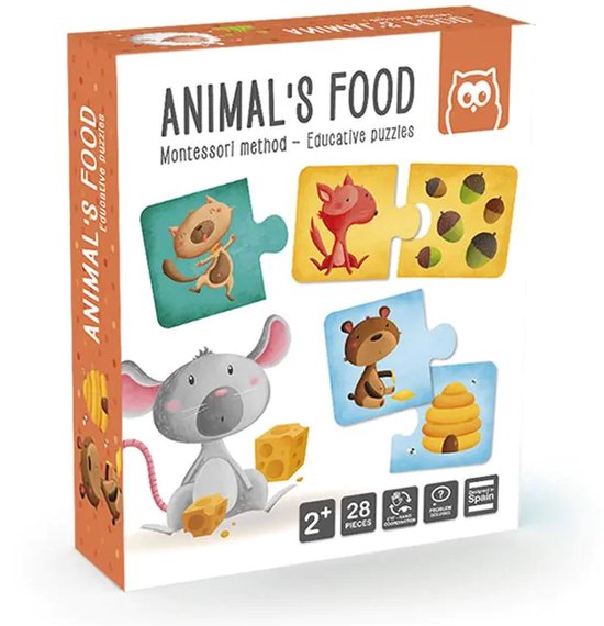 Eurekakids Combi Puzzle Animaux - Nourriture pour animaux - Éducatif