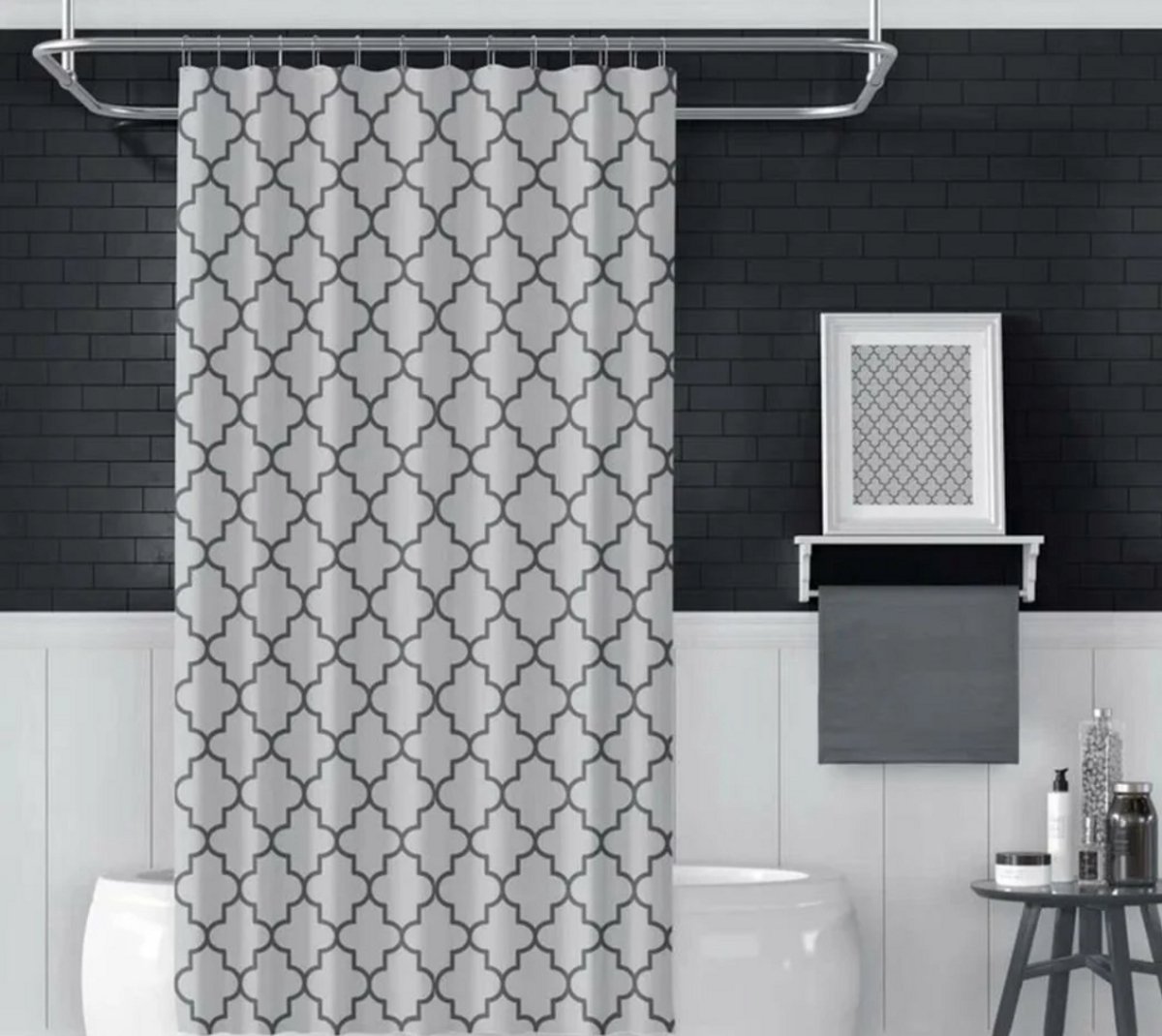 Casabueno 2111 - Douchegordijn 100x200 cm - Waterdicht - Sneldrogend en Anti Schimmel -Wasbaar en Duurzaam - Badkamer Gordijn