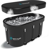 Premium XL ijsbad (115cm) incl. ONLINE sportschema - Zit en lig bad voor Volwassenen - Ice Bath bucket opblaasbaar Dompelbad | Vitalic
