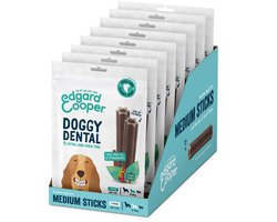 8x Edgard & Cooper Doggy Dental Sticks Medium Aardbei - Frisse Muntolie