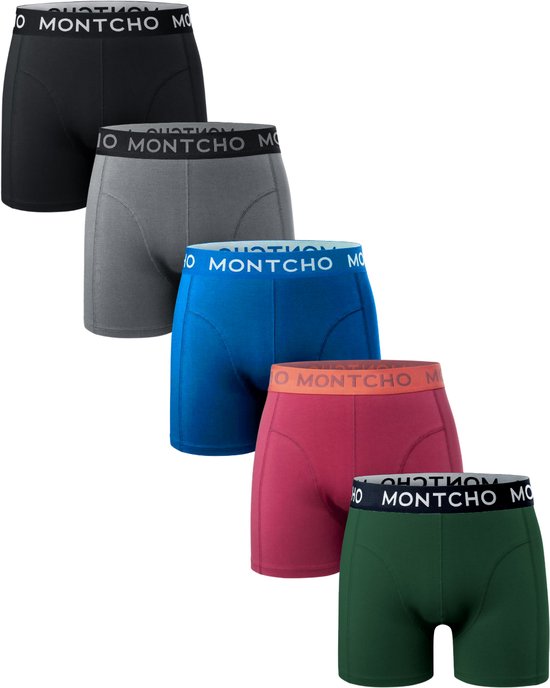 MONTCHO - Dazzle Series - Boxershort Heren - Onderbroeken Heren - Boxershorts - Ondergoed - Hue Fusion - 5 Pack - Maat: (S - XXL)
