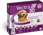VECTRA 3D Hond - 25 tot 40 kg - Anti Teken- en Vlooiendruppels hond - 3 pipetten