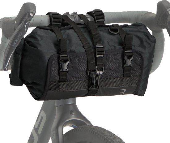 BBB Cycling Stuurtas Racefiets & Gravelbike 5 tot 10 Liter - Nylon Stuurharnas met Waterdichte Fietstas - Bikepacking Tassen - DryBag FrontFellow BSB-141