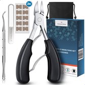 Christian Deluxe® Professional Nail Clipper Set - Pour ongles durs - Ongle fongique - Ongle incarné - Ongle fongique - Pince à ongles - Set de pédicure de pédicure - Set de manucure - Pédicure